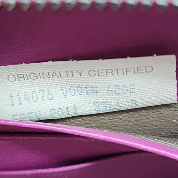 Bottega Veneta Intrecciato Leather Zip Around Wallet in Orchid - Picture 10 of 11